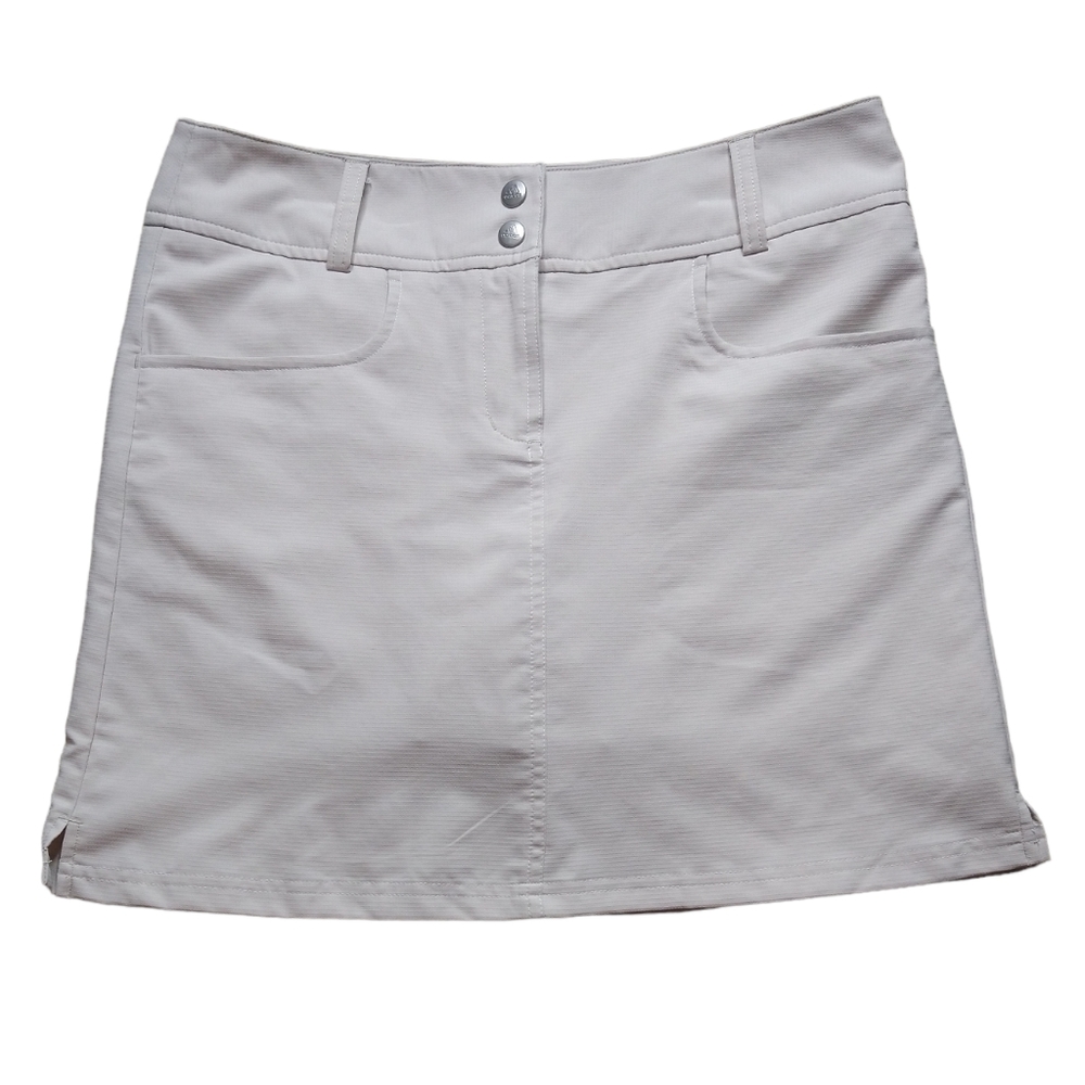 Adidas Skort Skirt Womens Size 2 Beige Climacool Athletic Tennis Walking